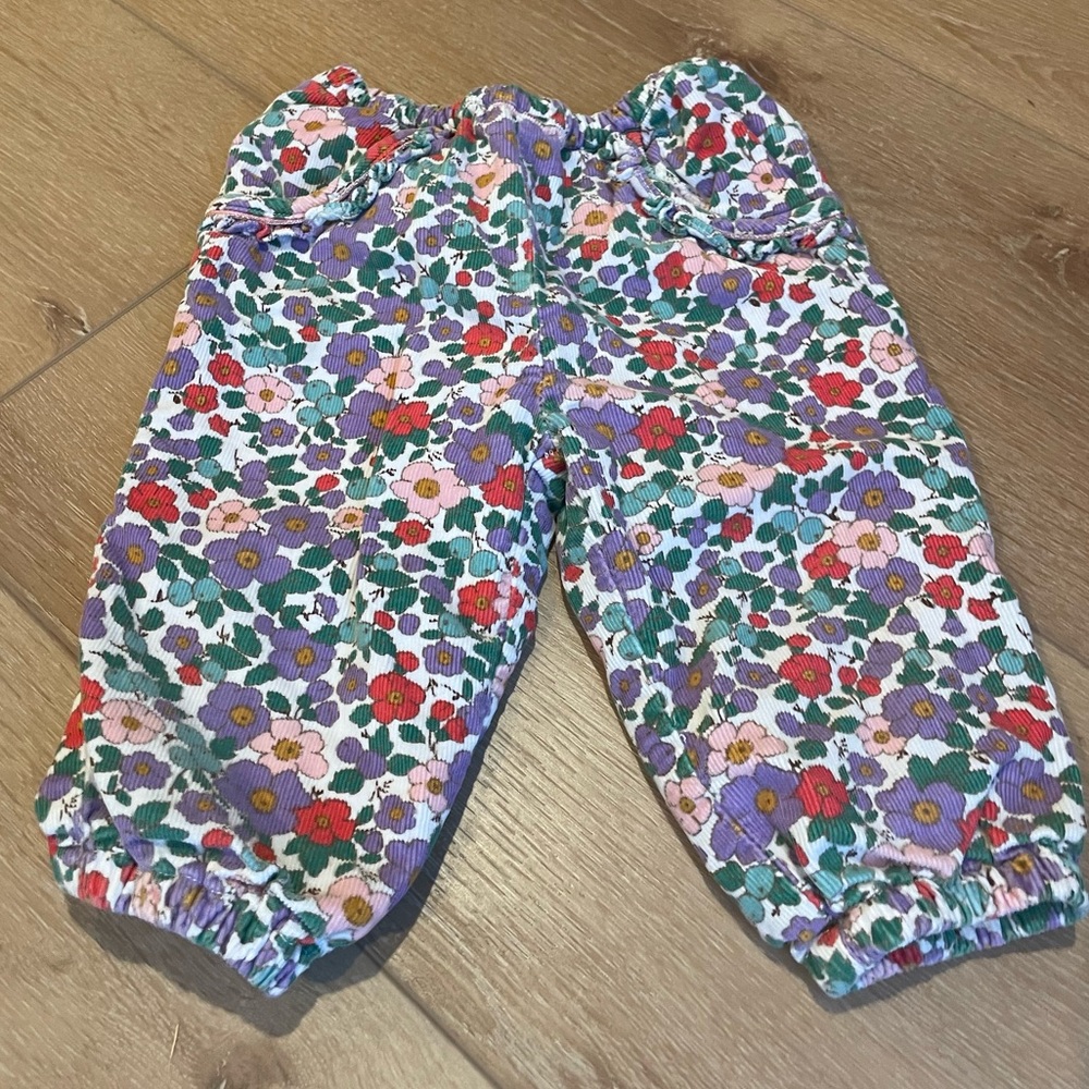 Mini Boden pull on floral harem pants